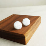 Prelude Maxi Stud Earrings in White Display