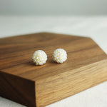 Prelude Petite Studs in Ivory Display Front