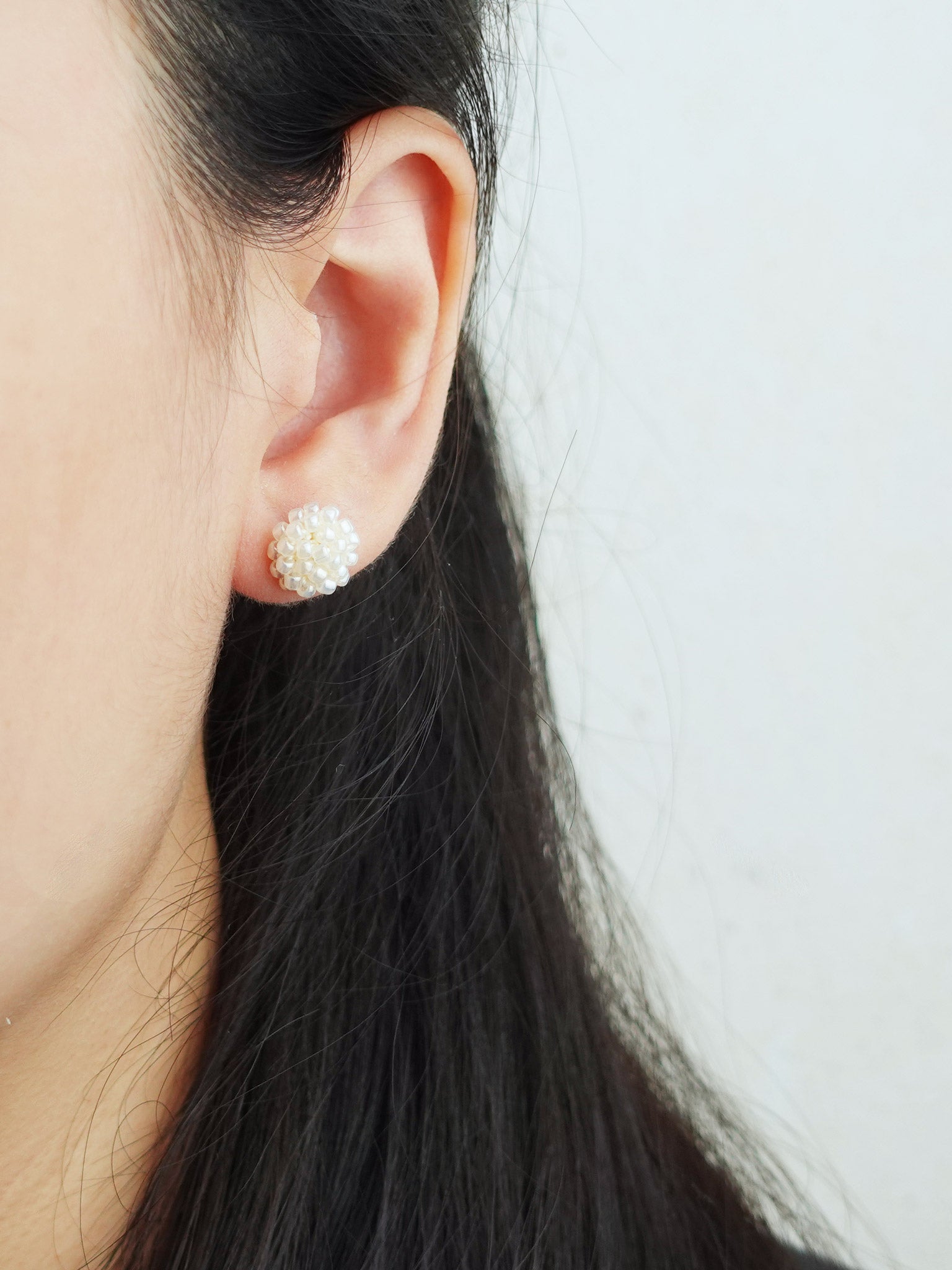 Prelude Petite Studs in Ivory Model