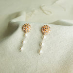 Raindrops on the Window Earrings in Champagne Pink Front