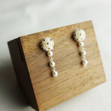 Raindrops on the Window Earrings in Ivory Display Left