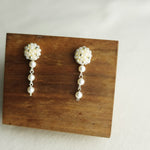 Raindrops on the Window Earrings in Ivory Display Right