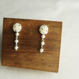 Raindrops on the Window Earrings in Ivory Display Right