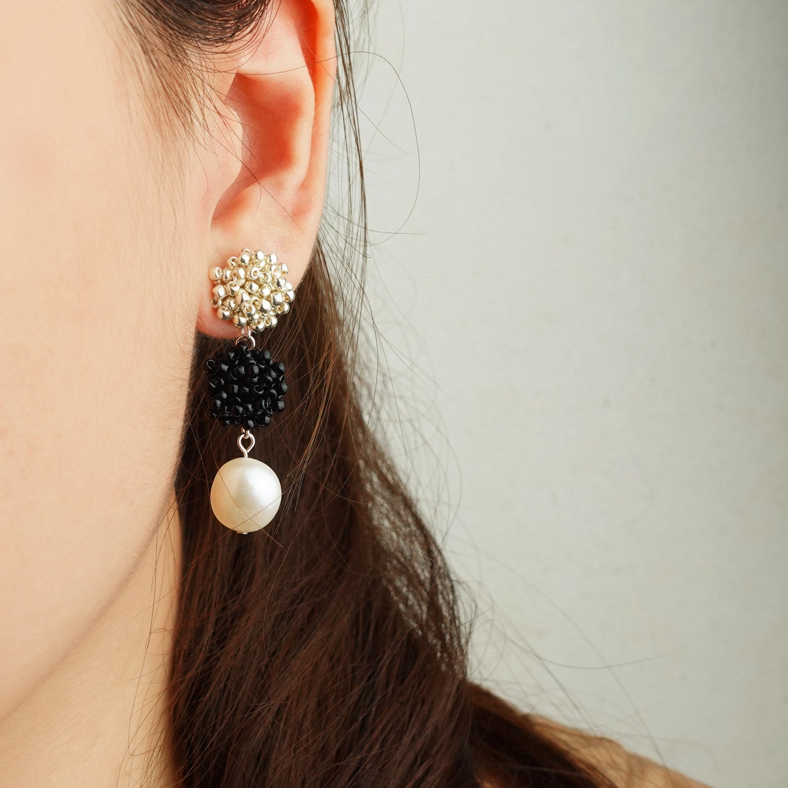 Richele Earrings in Black Model