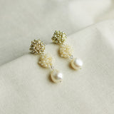 Richele Earrings in Ivory Left