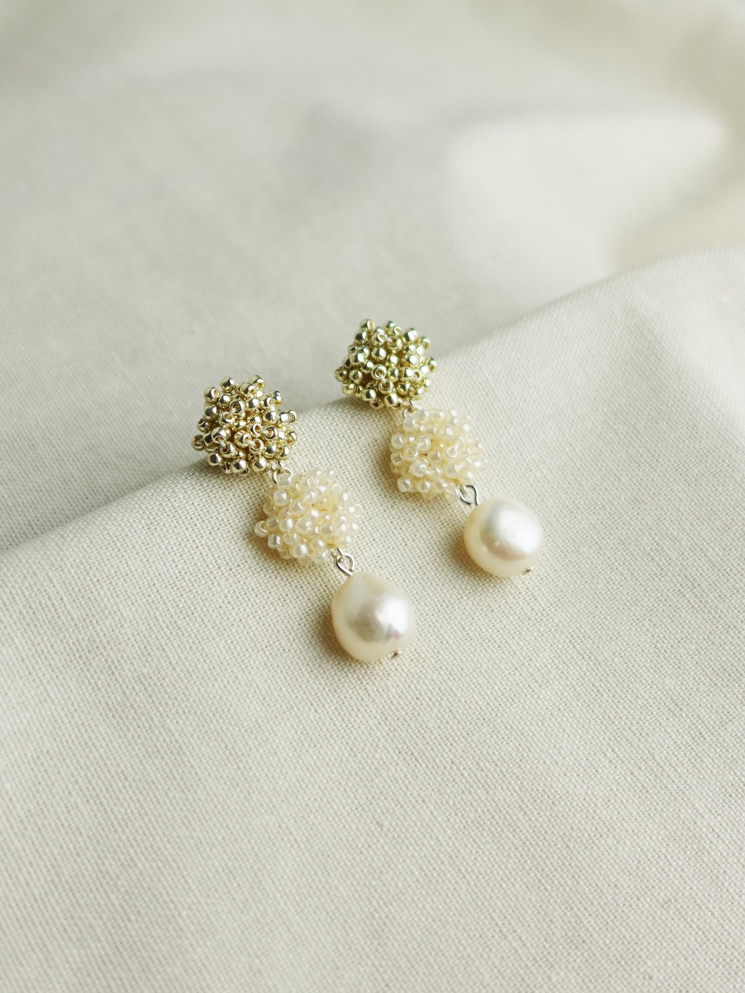 Richele Earrings in Ivory Left