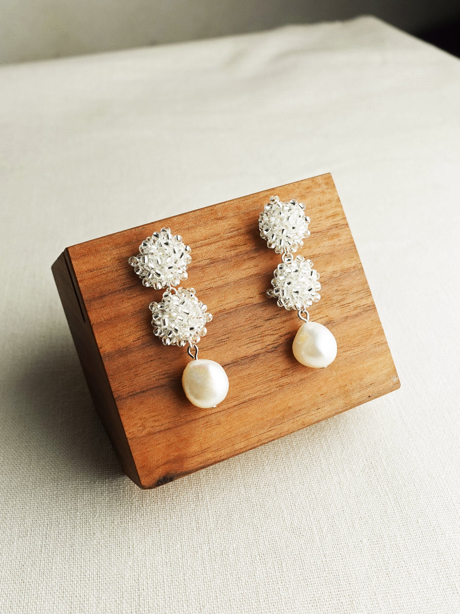 Richele Earrings in Silver Display Front