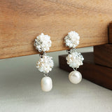 Richele Marshmallow Clip-on Earrings Display Left