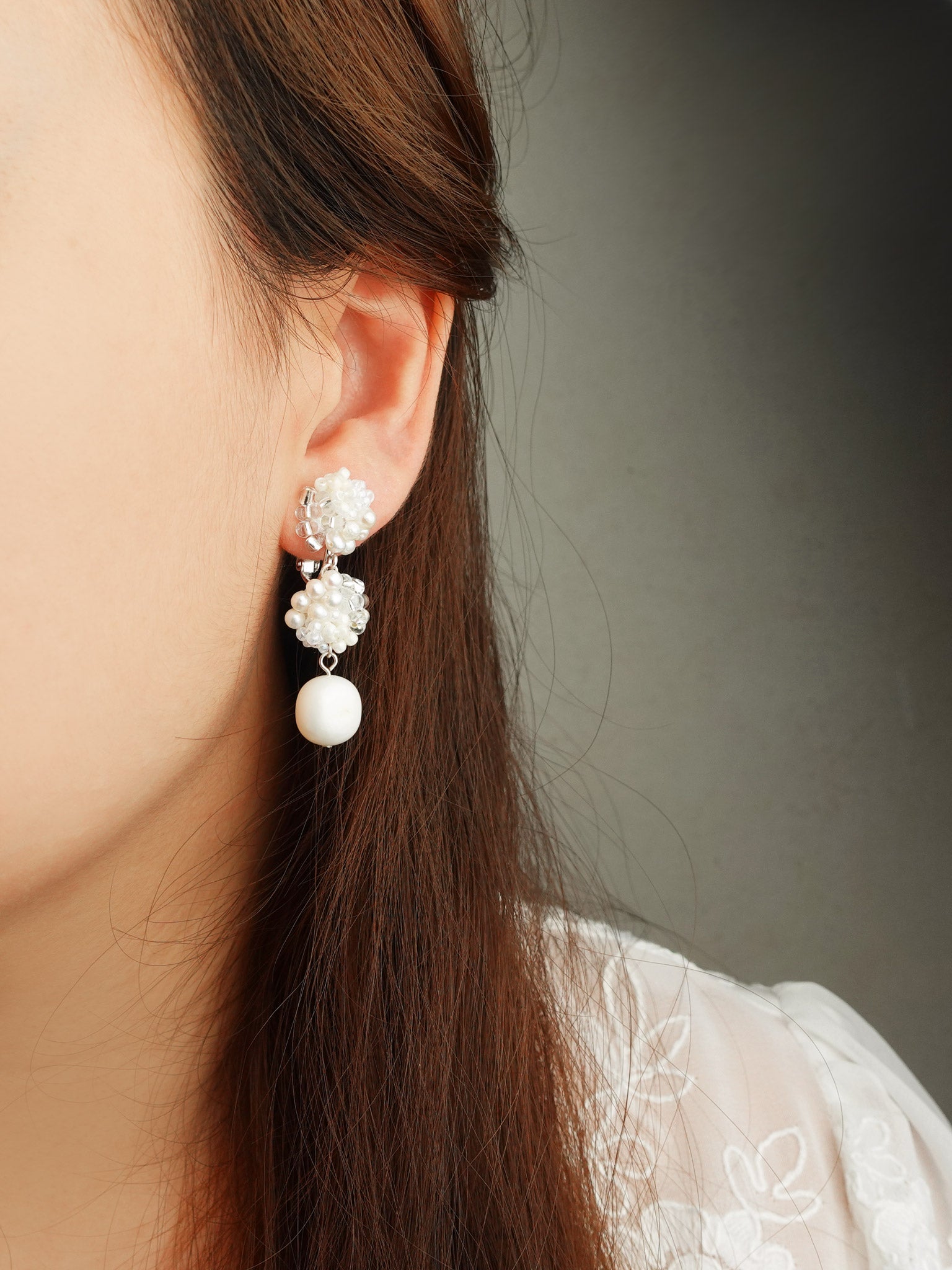 Richele Marshmallow Clip-on Earrings Model