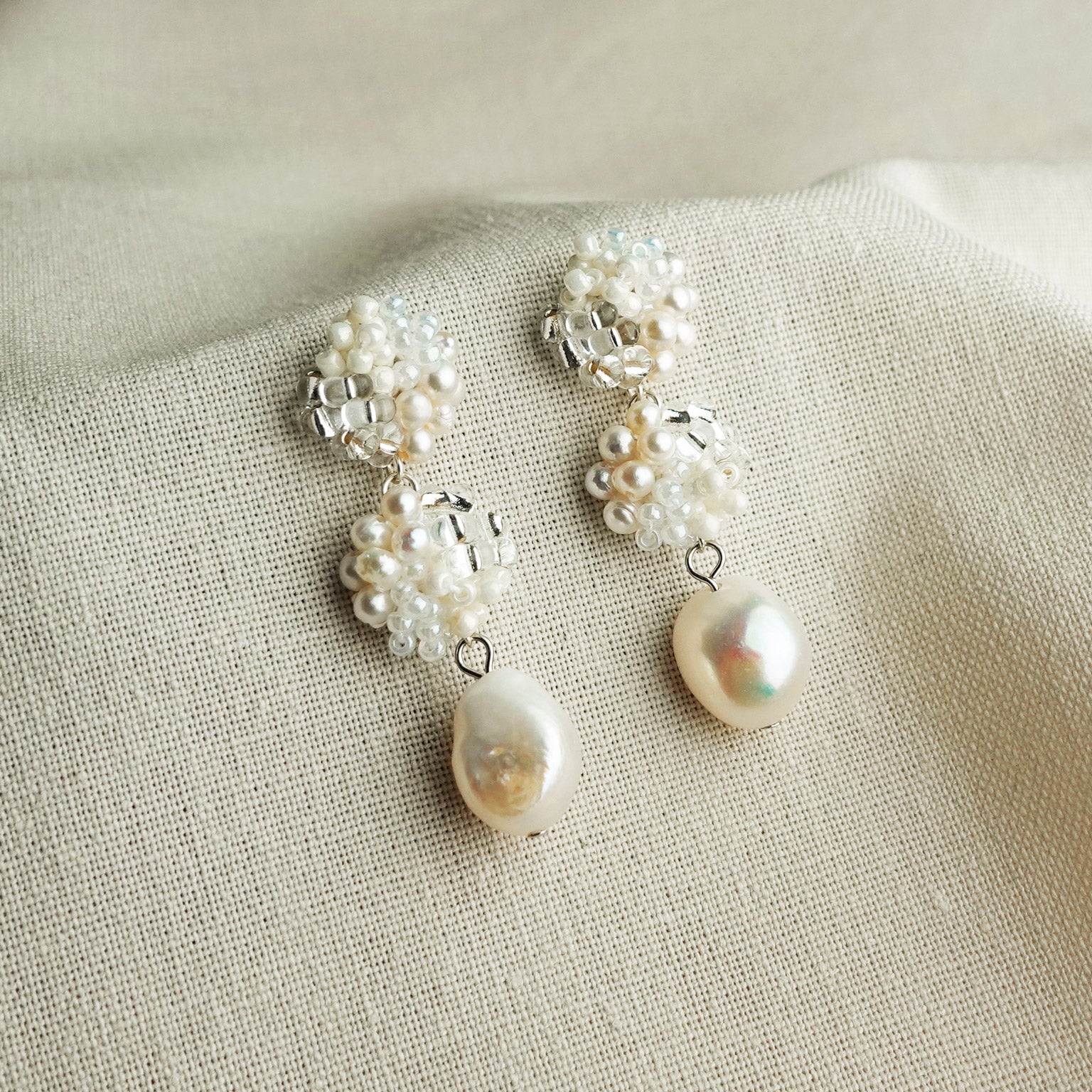 Richele Marshmallow Earrings Left