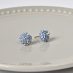 Star Dust Petite Studs in Blue Right
