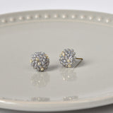 Star Dust Petite Studs in Grey Left