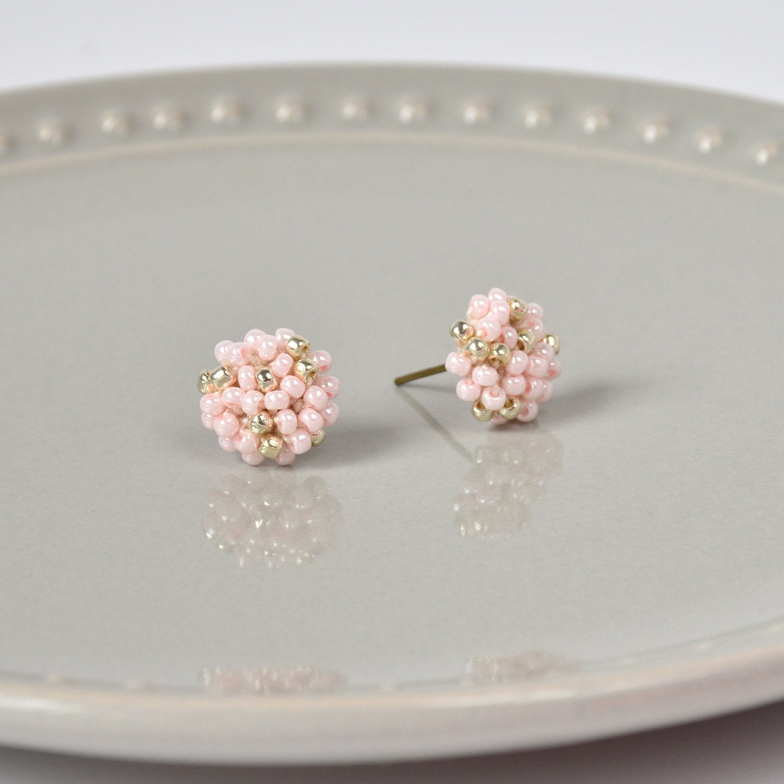 Star Dust Petite Studs in Pink Right