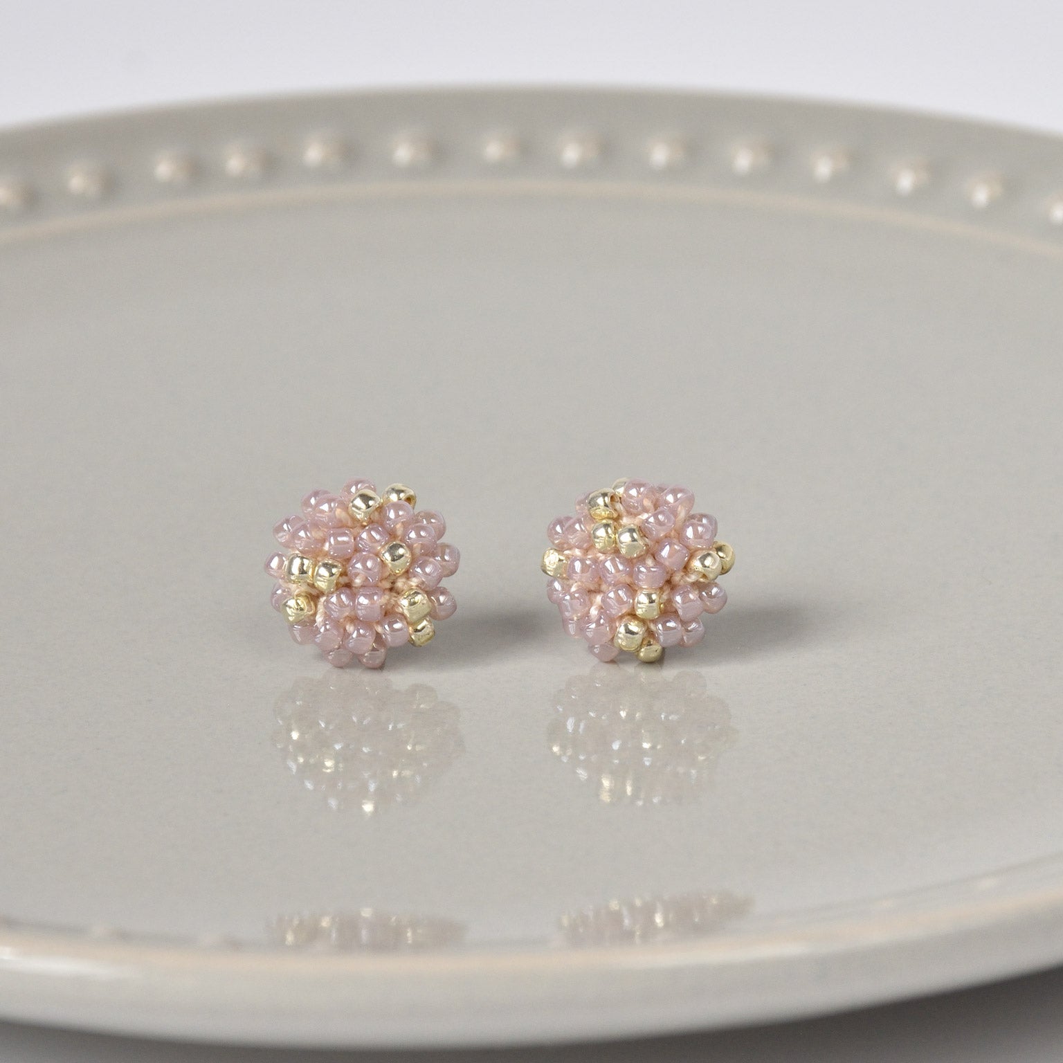 Star Dust Petite Studs in Purple Front
