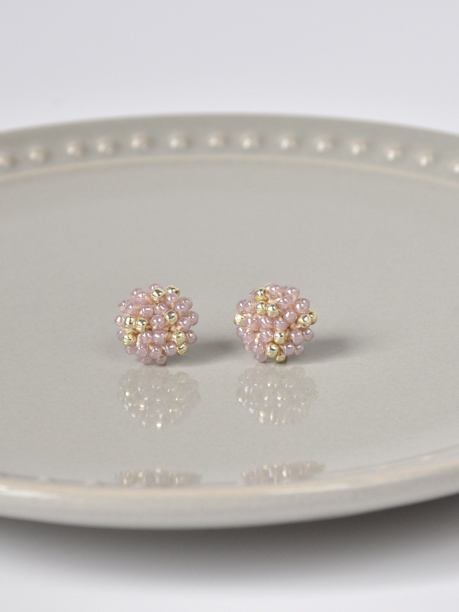 Star Dust Petite Studs in Purple Front