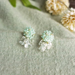 Sereia Quartz Earrings in Mint Green Front