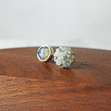 Smoke Grey Labradorite Stud Earrings I Display