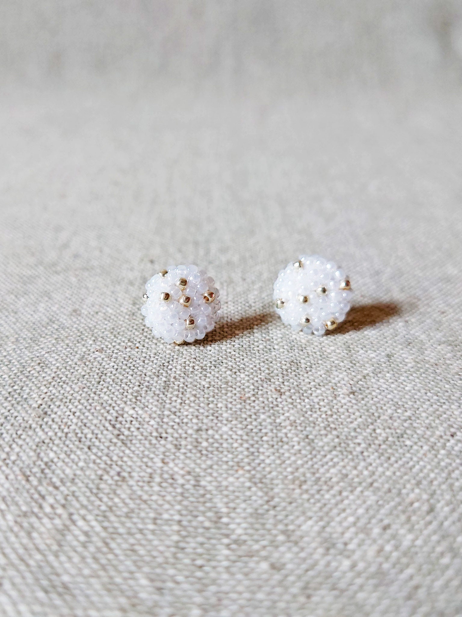 Star Dust Delica Stud Earrings Front