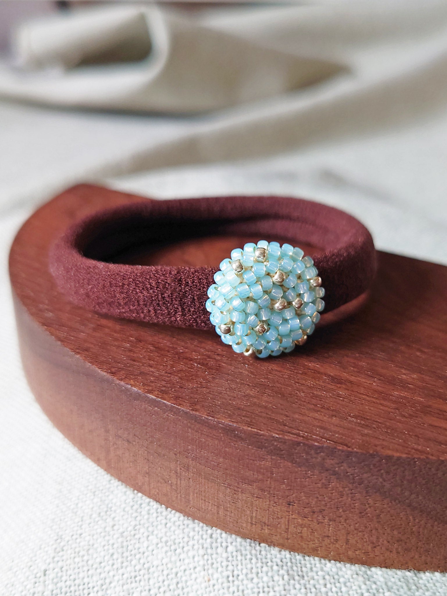 Star Dust Hair Tie in Blue Display Left