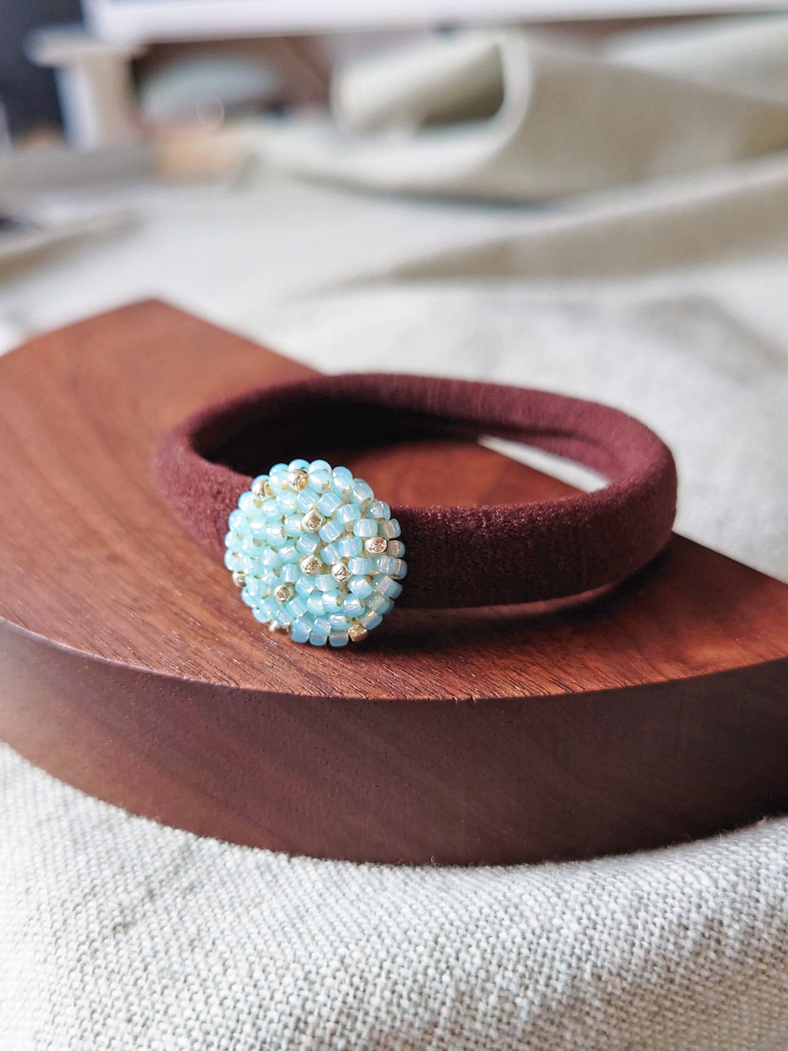 Star Dust Hair Tie in Blue Display Right