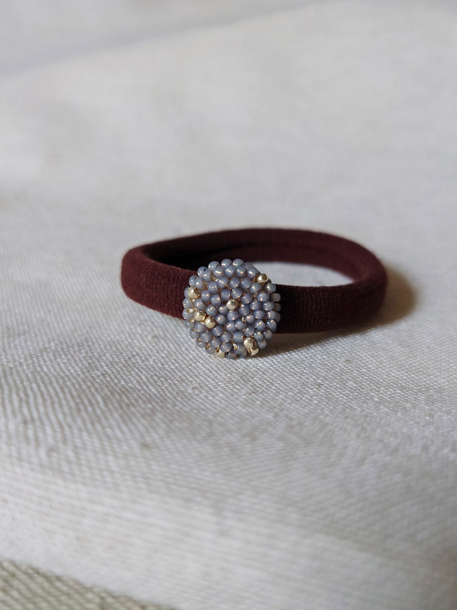 Star Dust Hair Tie in Grey Front