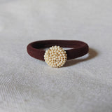 Star Dust Hair Tie in Milk White Front