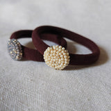 Star Dust Hair Tie in Milk White Group