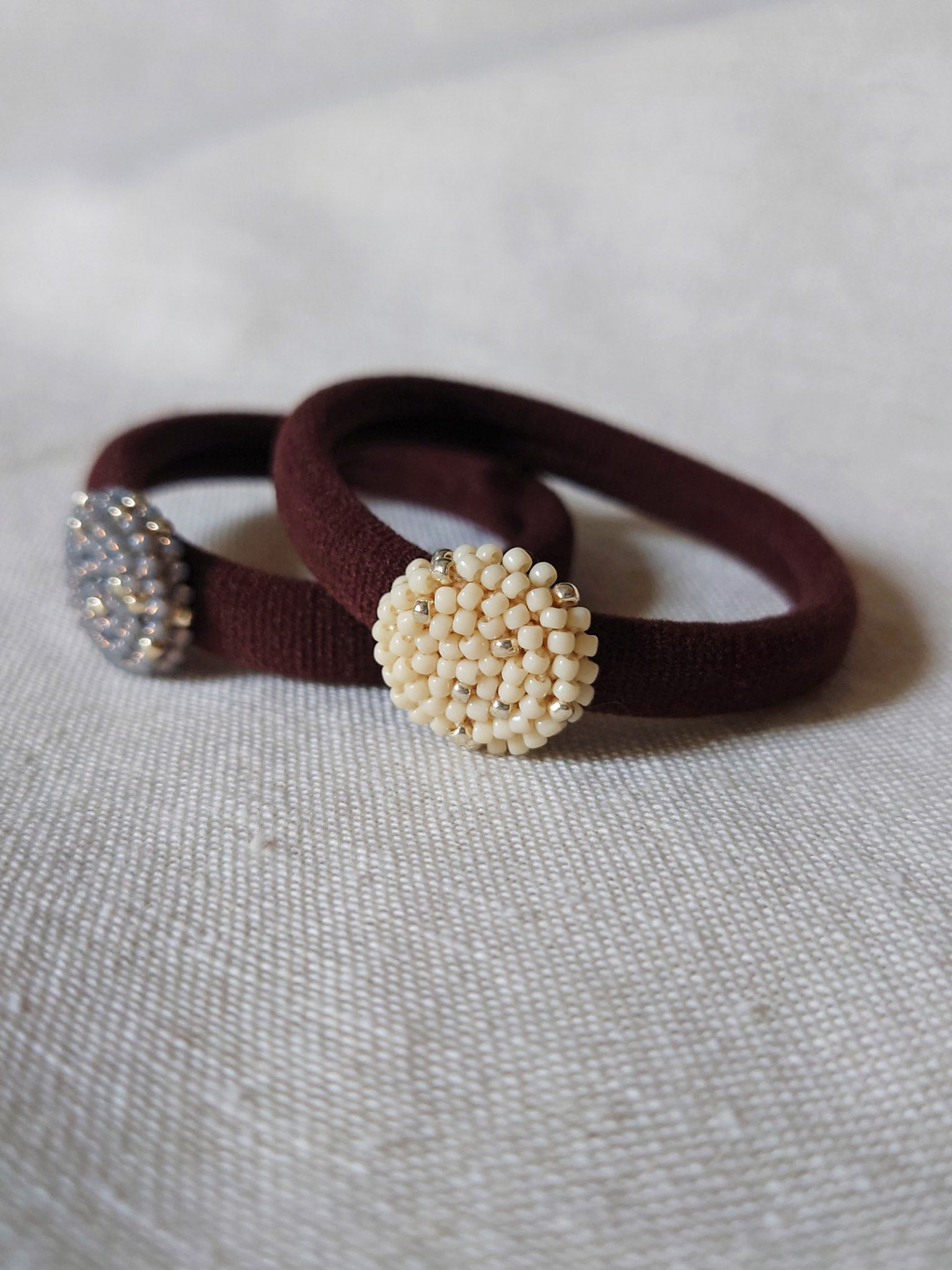 Star Dust Hair Tie in Milk White Group