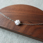 Star Dust Initials Bracelet in White Front
