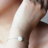 Star Dust Initials Bracelet in White Model 2