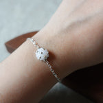 Star Dust Initials Bracelet in White Model