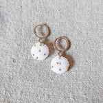Star Dust Pendant Earrings in White Top