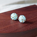 Star Dust Petite Earrings in Blue Display Front 1