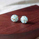 Star Dust Petite Earrings in Blue Display Front 2