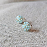 Star Dust Petite Earrings in Blue Front
