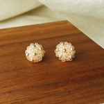 Star Dust Petite Stud Earrings in Blush Pink Display