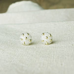 Star Dust Petite Stud Earrings in Cloud White Front 01