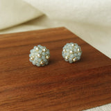 Star Dust Petite Stud Earrings in Smoke Grey Display
