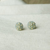 Star Dust Petite Stud Earrings in Smoke Grey Front 01