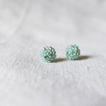 Star Dust Pixie Stud Earrings Matte Green