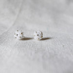 Star Dust Pixie Stud Earrings White
