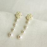 Thea Star Dust Earrings in Ivory Right