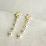 Thea Star Dust Earrings in Ivory Right