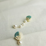 Thea Trio Earrings in Ocean Green Single
