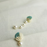Thea Trio Earrings in Ocean Green Single