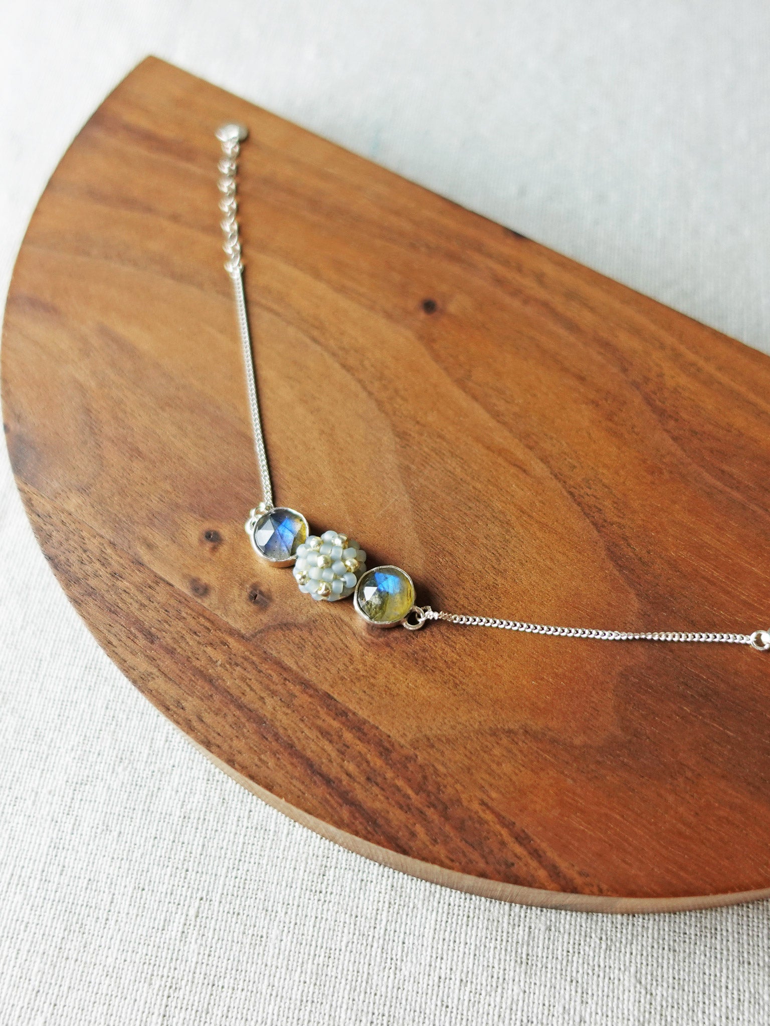 Trinity Labradorite Smoke Grey Bracelet I Top 2