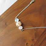 Trinity Moonstone Rose Quartz Blush Pink Bracelet I Display 3