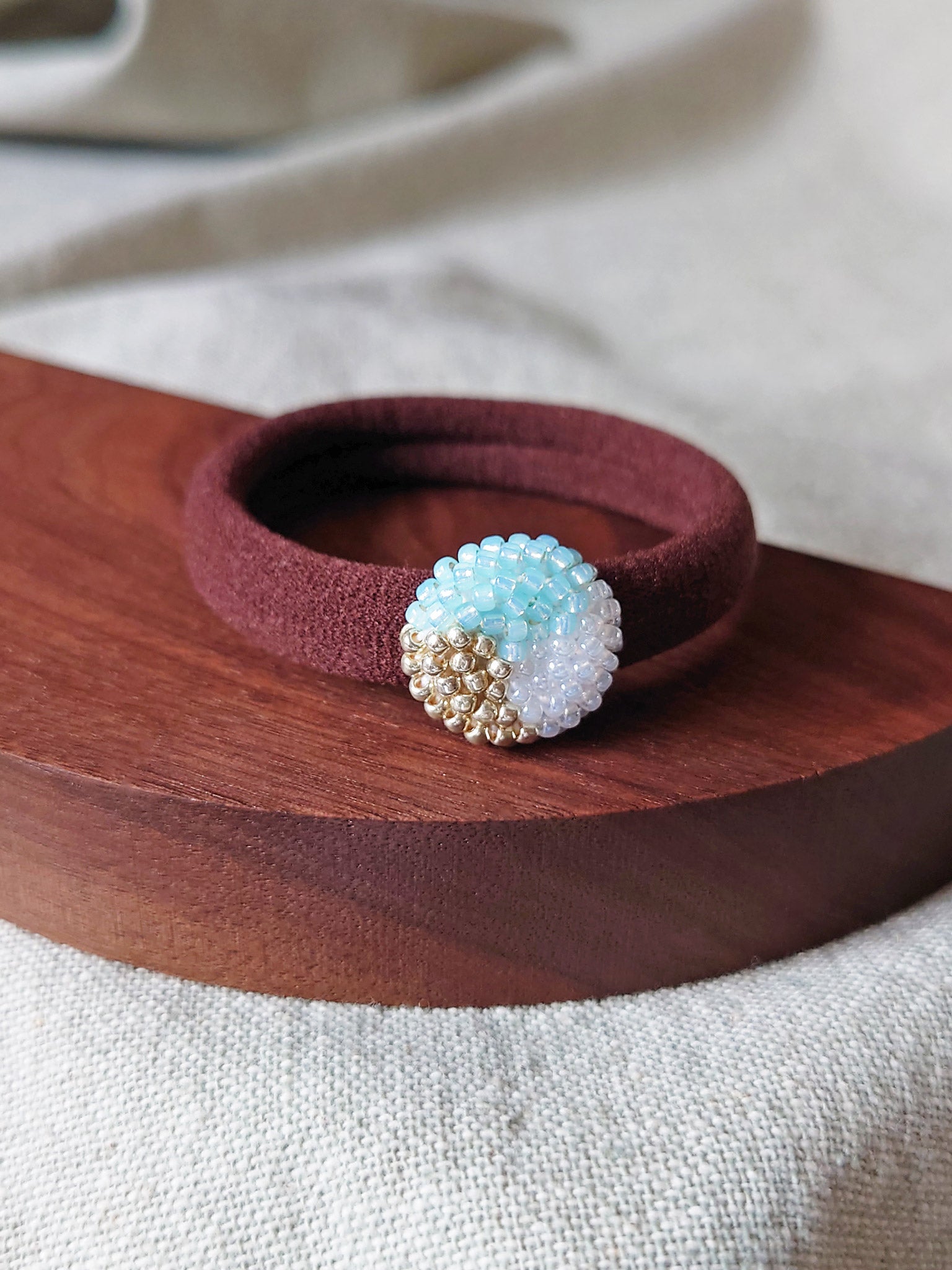 Trio Hair Tie in Blue Display 2