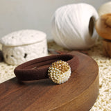 Trio Hair Tie in Caramel Brown Left