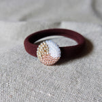 Trio Hair Tie in Champagne Pink Front 1